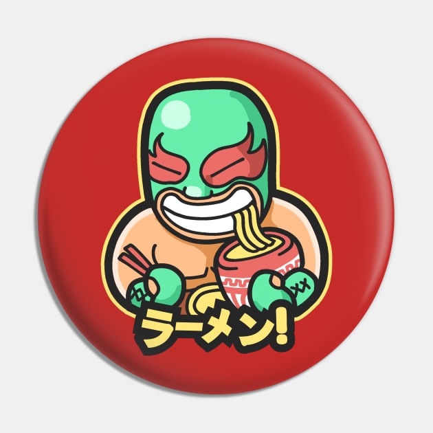 Luchador Ramen Pin by artlahdesigns