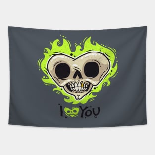 Burning Dead Heart Loves You Tapestry