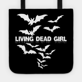 Living Dead Girl Gothic Vampire Twilight Grunge Punk Post Bats Wings Tote