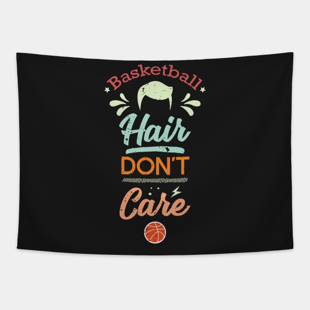 Basketball Hair Dont Care Girls Basketball Tapestry by GDLife