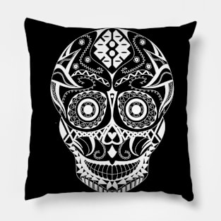 dark universe in skeleton head ecopop Pillow