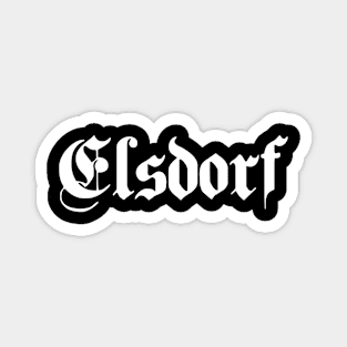 Elsdorf written with gothic font Magnet