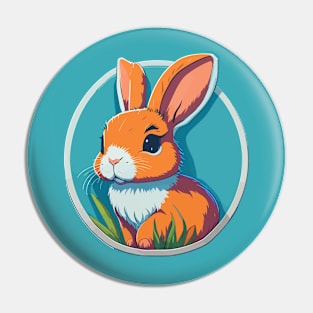 Rabbit Portrait Pin