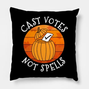 Cast Votes Not Spells Midterm Elections Pumpkin Pillow