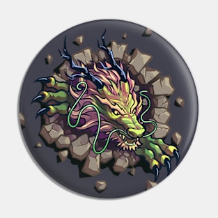 Green Dragon Head Pin