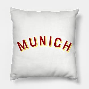 Munich Germany Vintage Arched Type Pillow