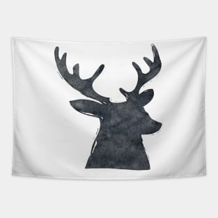 Stag Head Inkpress Artwork Tapestry