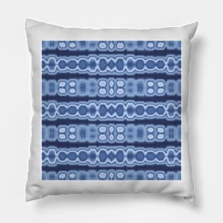 Blue Tones And Hues Shibori Pattern Pillow