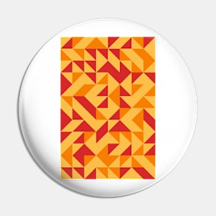 Fire Colored Geometric Pattern - Triangle #6 Pin