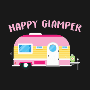 Happy Glamper Camping Design T-Shirt