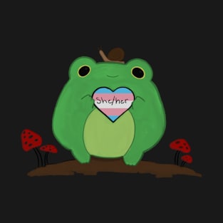 Pronoun Frog She Her Trans T-Shirt