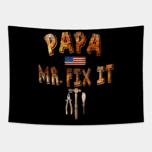 Mens Mr. Fix It Father's Day Funny Dad Papa Tapestry