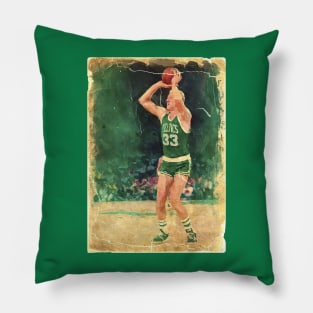 COVER SPORT - SPORT ILLUSTRATED - larry bird paint Pillow