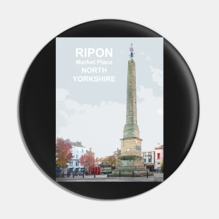 Ripon, North Yorkshire. Travel poster Pin