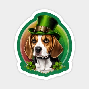 Beagle St. Patrick's day Magnet