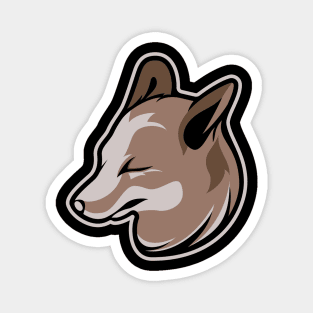 Sleek Fox Head Design Magnet