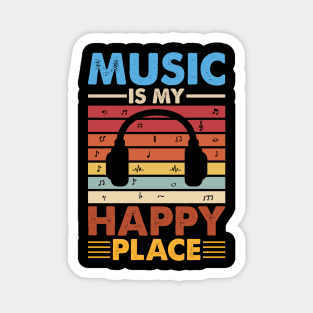 music is my happy place Magnet