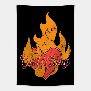 Girl Gang Flame Design Tapestry