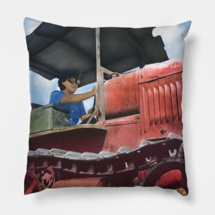 Israel, Kibbutz Ma’abarot, Tractorist. 1940 Pillow