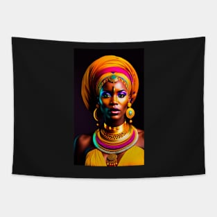 Colorful tribal queen Tapestry