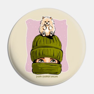 Pom-pomeranian Tiny Dog Pin