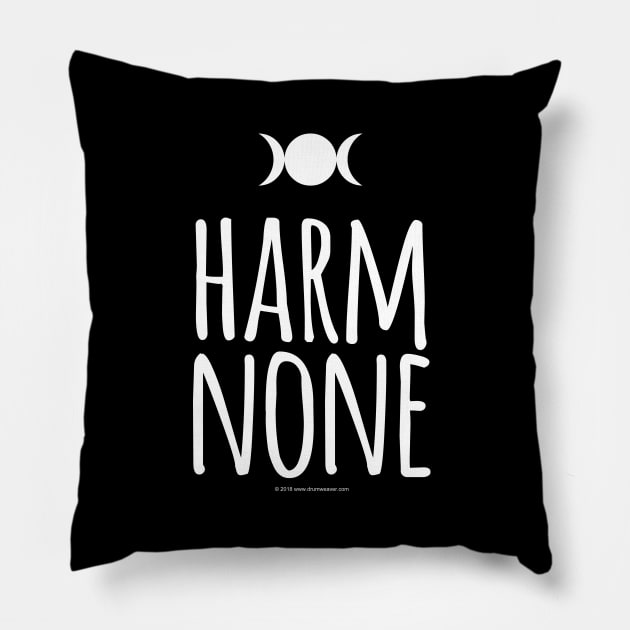 harm none wicca t-shirt Pillow by drumweaver