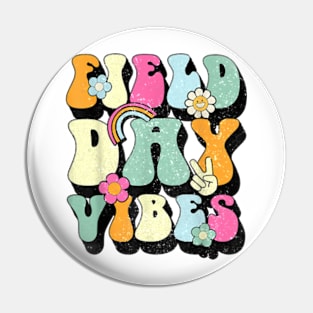 Groovy Retro Field Day Vibes Funny Shirts For Teacher Kids T-Shirt Pin