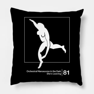 OMD - She's Leaving / Minimal Style Graphic Artwork Design Pillow