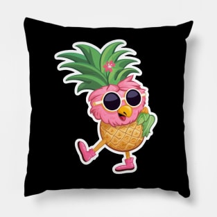 Flamingo and Pineapple: Embrace the Tropical Fusion Pillow