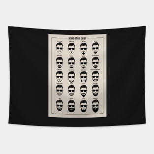 beard style guide poster Tapestry