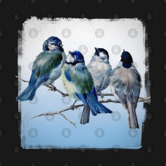 Vintage Bluebirds by Amanda Jane