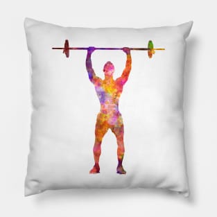 body buiding man isolated Pillow