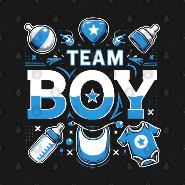 Gender Reveal Baby Announcement Team Boy by TopTees