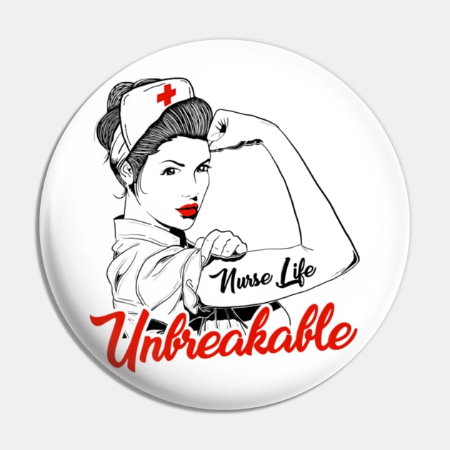 Womens nurse life Unbreakable shirt Rn Trauma Nurse Shirt Pin by RoseKinh