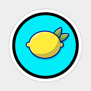 Lemon Cartoon Vector Icon Illustration Magnet