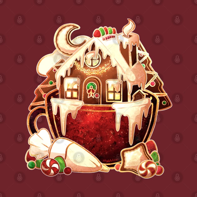 Holiday Wishes Gingerbread Teacup by heysoleilart