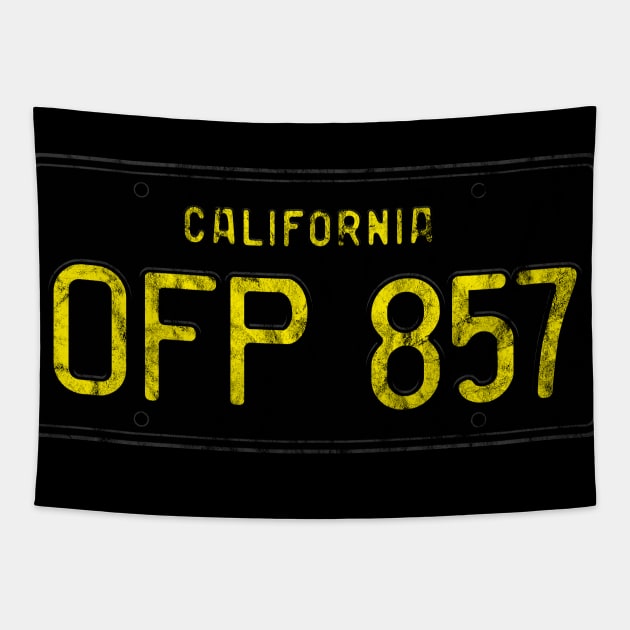 Grunge Herbie License Plate Tapestry by jepegdesign