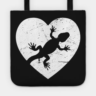 Distressed Pet Gecko In Heart Tote