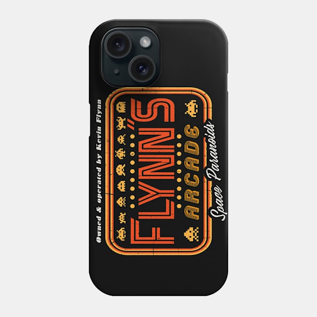 Flynn's Arcade Sign Phone Case by Alema Art