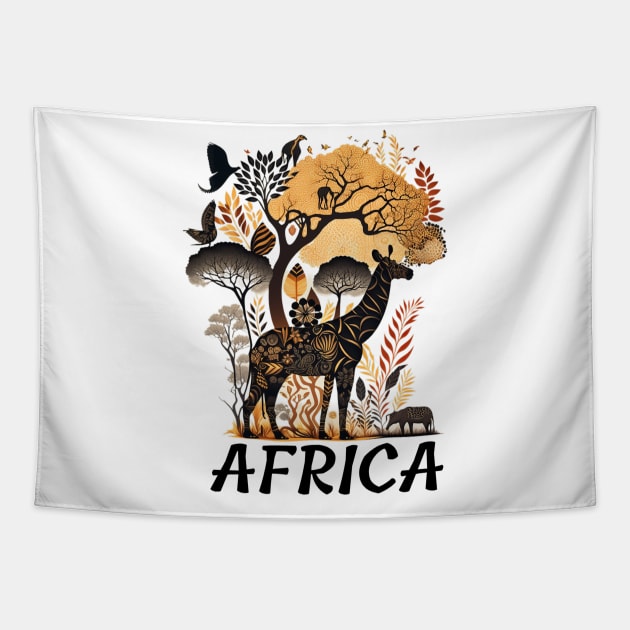 african savannah africa Tapestry by Micapox