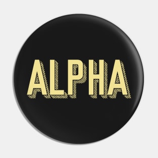 Alpha Sunshine Letter Pin