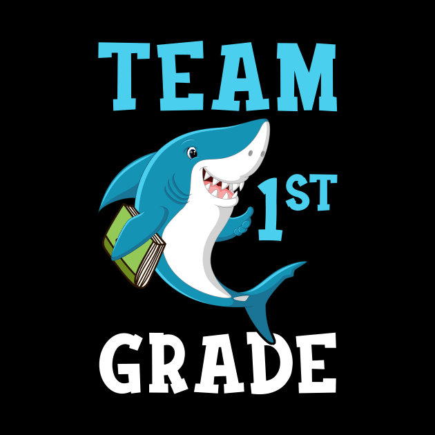 1st Grade Teacher Student Shirts Shark Back To School Gift by hardyhtud