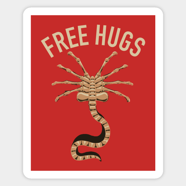 Alien Facehugger Free Hugs Xenomorph - Alien - Sticker