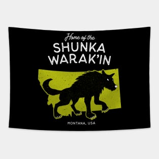 Home of the Shunka Warak'in - Montana, USA Cryptid Tapestry