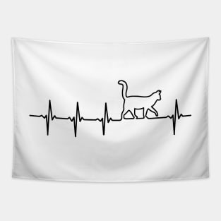 CAT Heartbeat EKG Tapestry