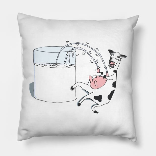 Crazy Cow Pillow by Spock Jenkins