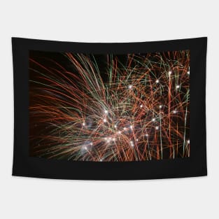 Fireworks Display At Night Tapestry