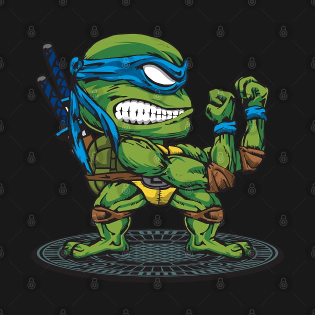 FIGHTING TURTLE LEONARDO by MatamorosGraphicDesign