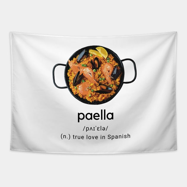 Paella dictionary true love Tapestry by Holailustra