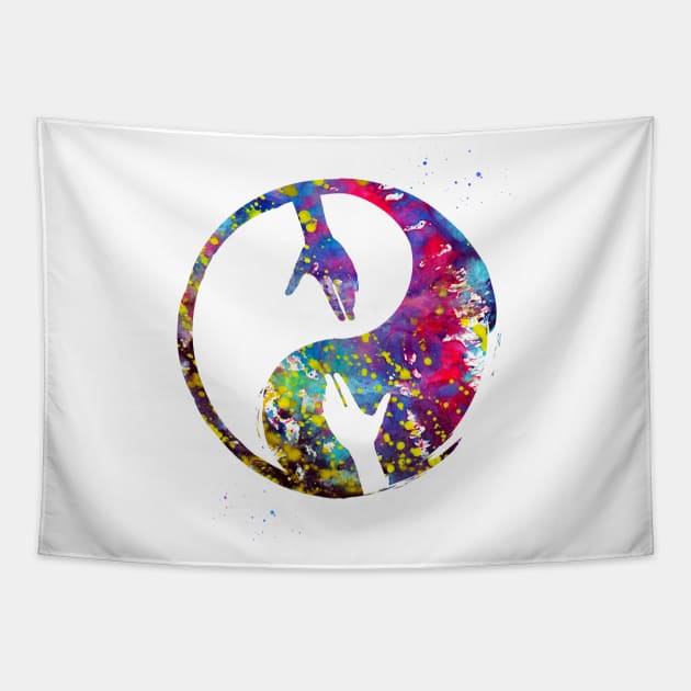 Yin Yang humanity Tapestry by erzebeth